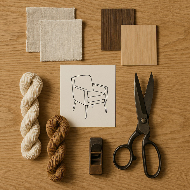 moodboard textile et bois
