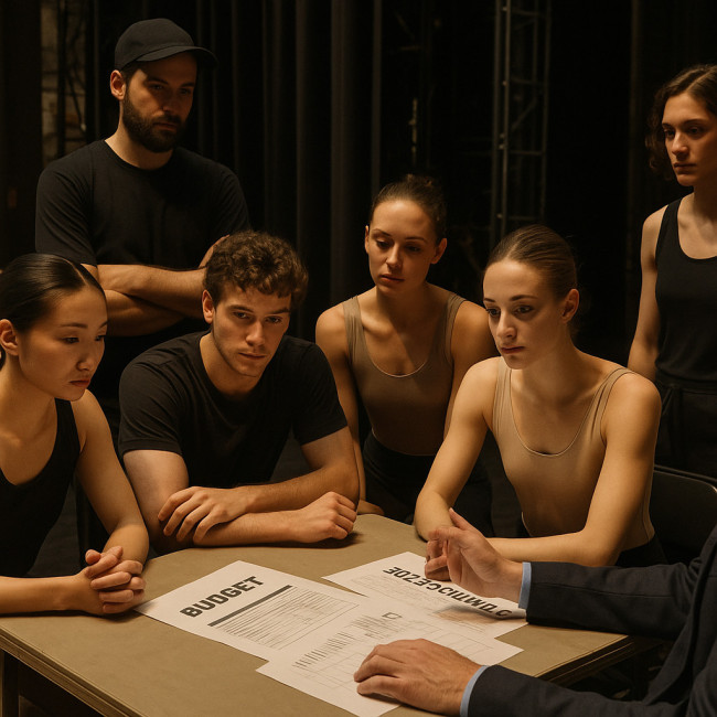 Compagnie de danse négociant ses cachets avec un producteur