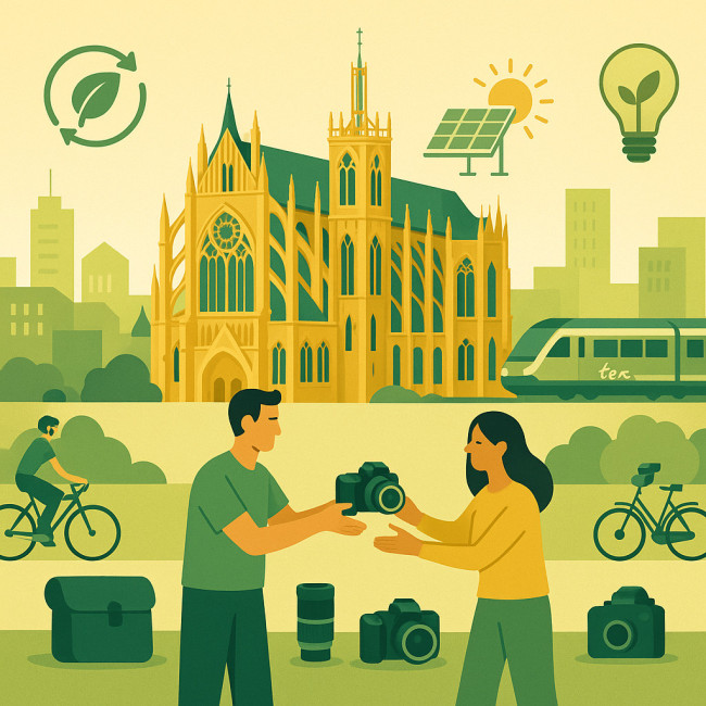 Illustration d'un réseau photo durable centré sur Metz