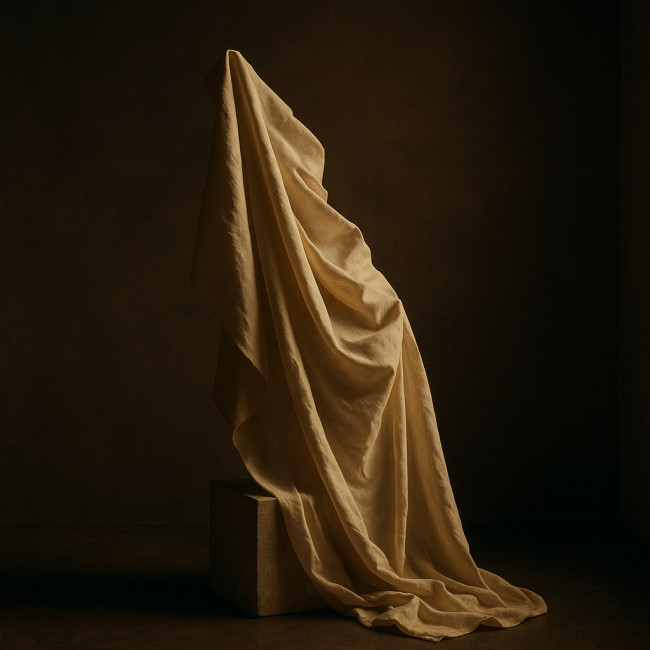 Modèle nu artistique éclairé en clair-obscur dans un studio minimaliste