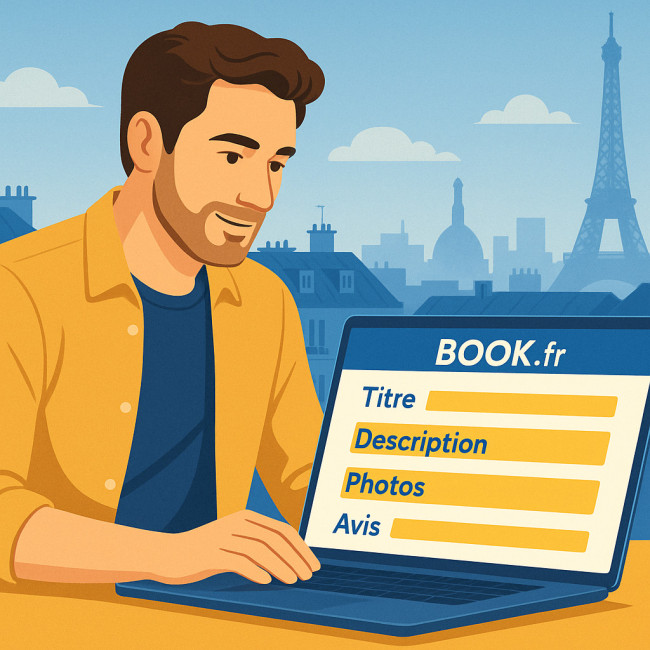 illustration d'un acteur optimisant sa fiche Book.fr à Paris