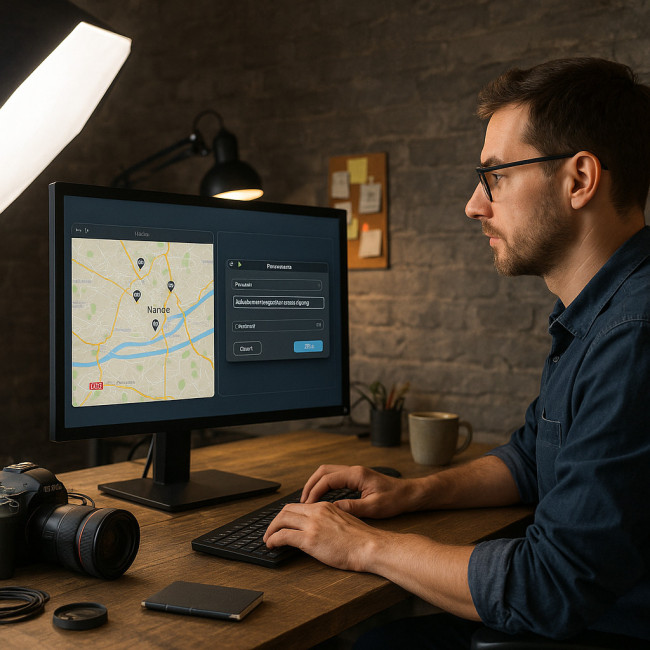 Photographe à Nantes optimisant le nom et les géotags de ses images