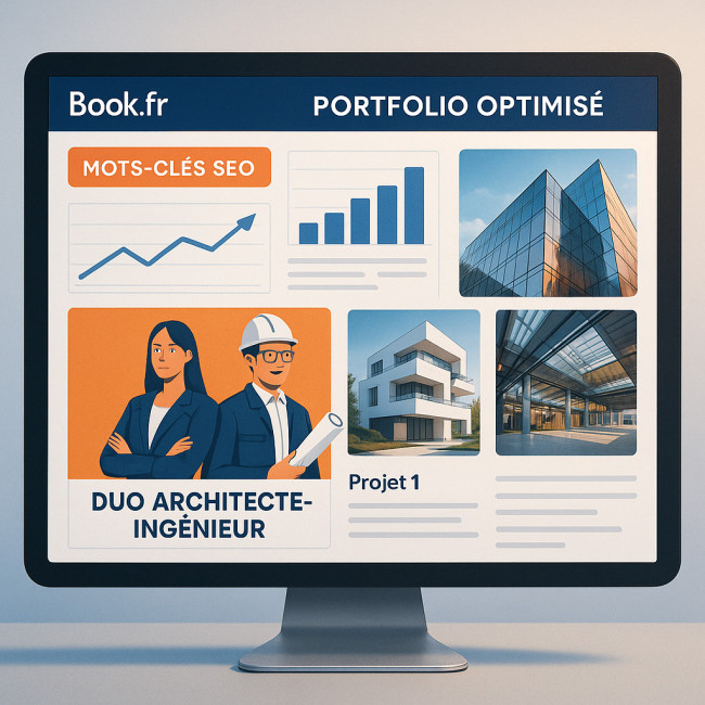 visuel écran portfolio Book.fr optimisé pour duo