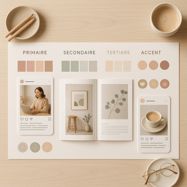 Nuancier palette couleur pour Instagram et book