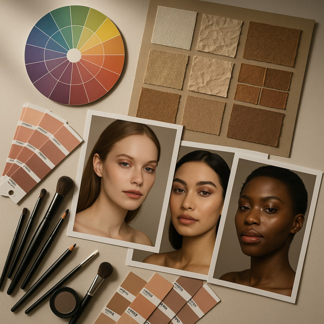 Moodboard palette signature maquilleur