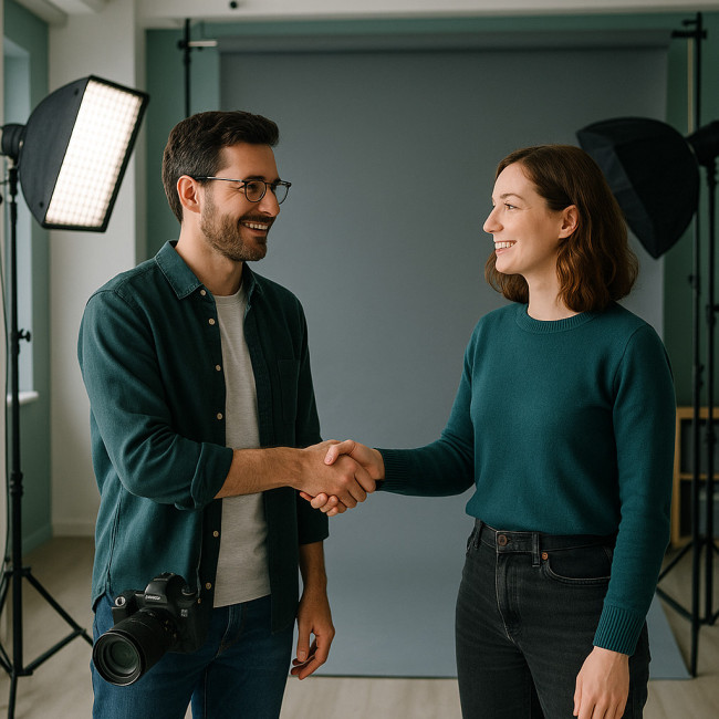 Photographe et responsable marketing scellent un partenariat durable à Rennes