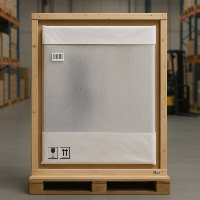 Peinture grand format protégée pour le transport