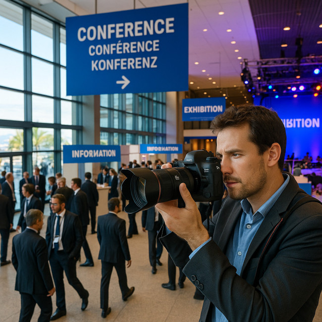 Photographe bilingue couvrant un congrès MICE à Nice
