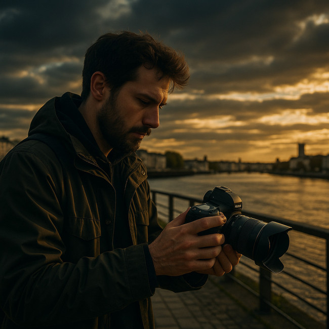 photographe à Nantes sous ciel changeant