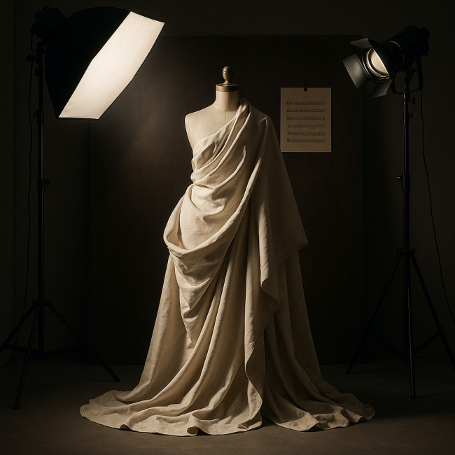 Scène de shooting nu artistique en studio