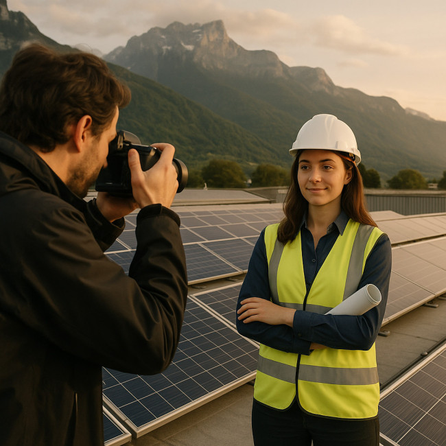 photographe grenoblois réalisant un reportage RSE