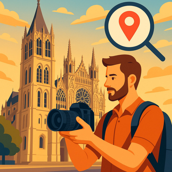 Illustration photographe Rouen et Google Maps