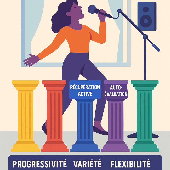illustration des cinq piliers du planning vocal