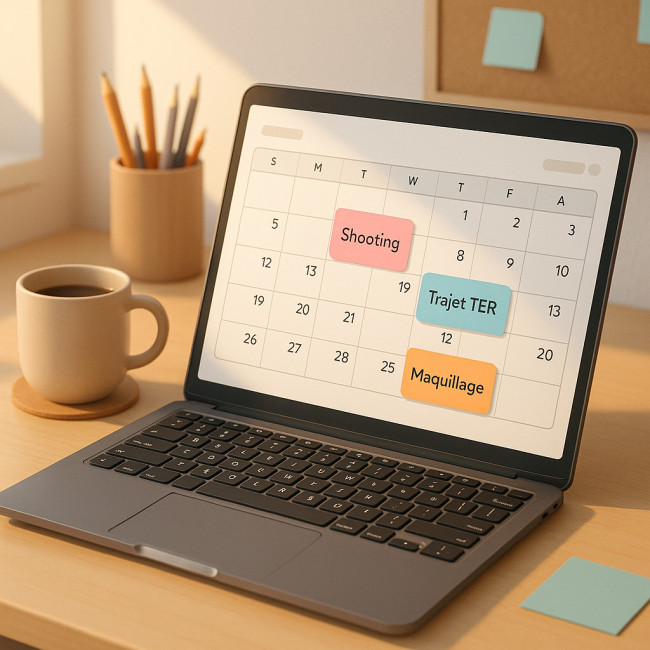 planning numérique pour modèle photo