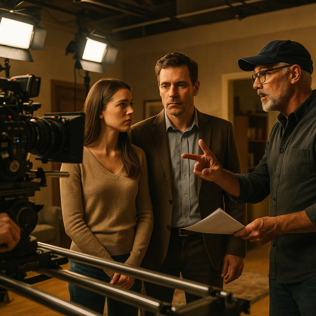 plateau de tournage d'une série quotidienne