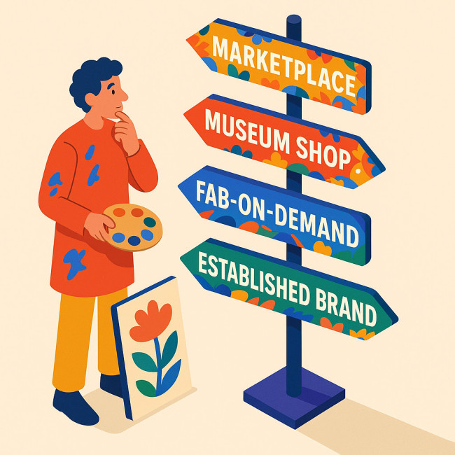 Plateformes de distribution pour collages licenciés