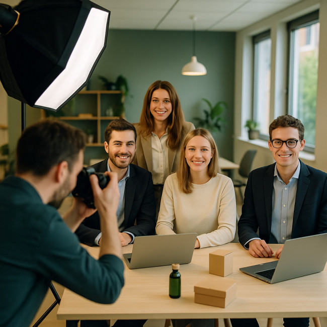 Séance photo professionnelle avec une PME de Caen