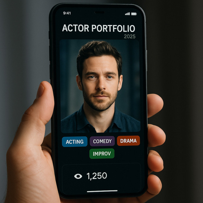 aperçu mobile portfolio acteur 2025