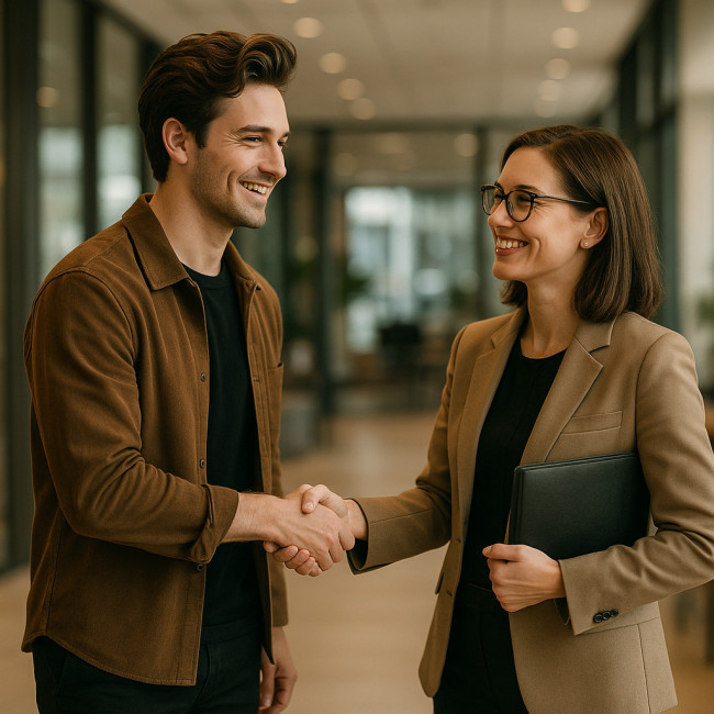 première rencontre professionnelle réussie
