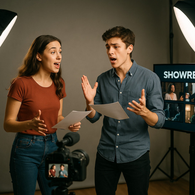 Acteurs préparant leur self-tape