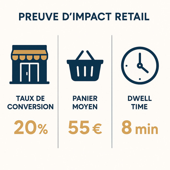 Infographie des trois KPIs clés du retail