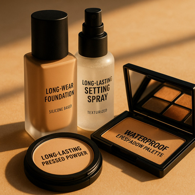 produits de maquillage longue tenue en studio