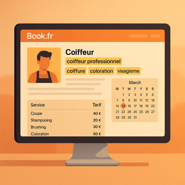 illustration fiche coiffeur optimisée sur un annuaire