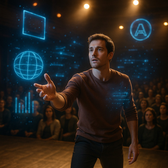 scène de théâtre en réalité augmentée