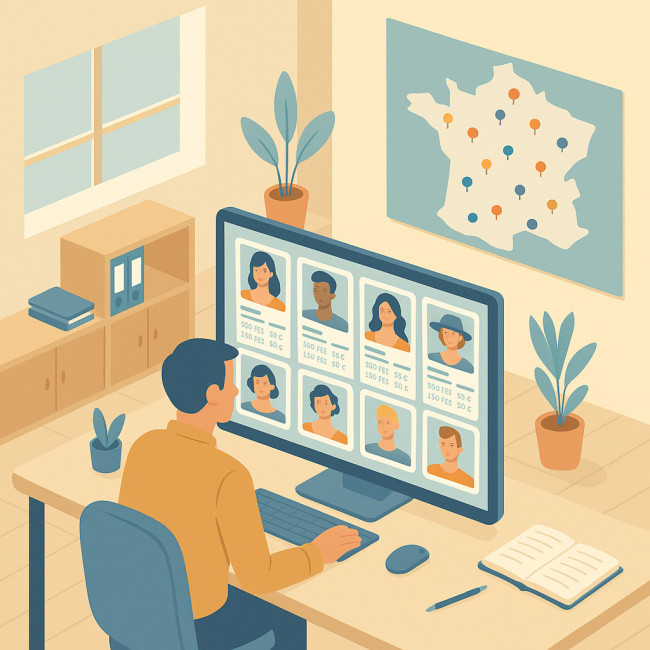 Chargé de marketing consultant un annuaire de modèles en ligne
