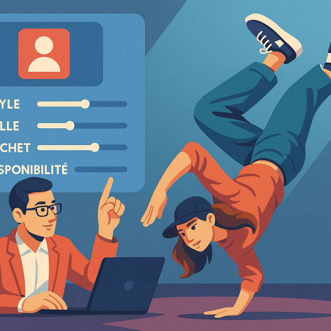 illustration d'une recherche multicritère pour sélectionner une danseuse