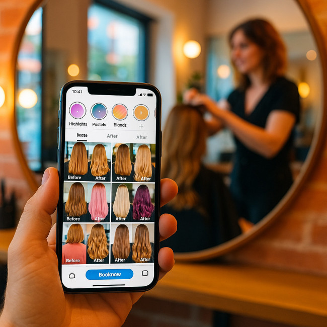 gestion des réseaux sociaux pour un salon de coiffure lyonnais