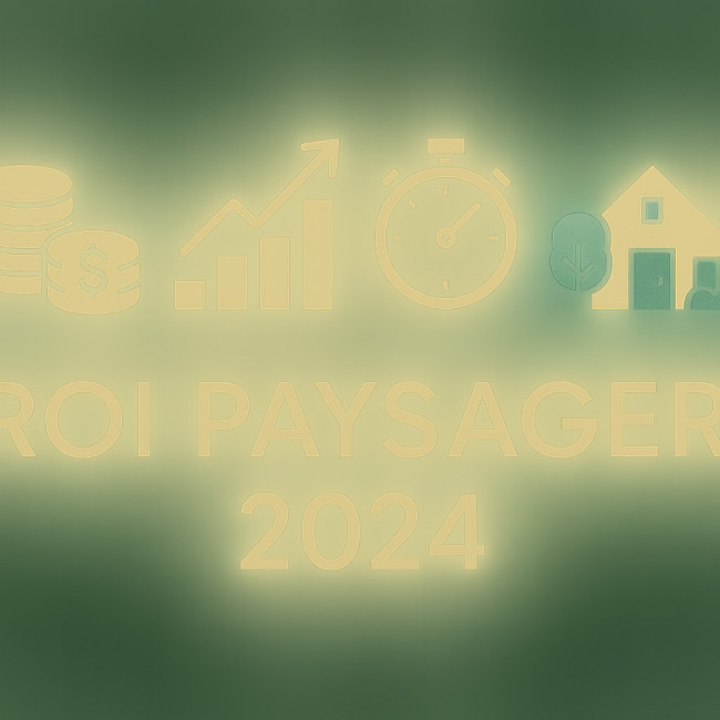 Infographie chiffres clés ROI paysager 2024