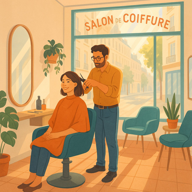 salon de coiffure parisien moderne