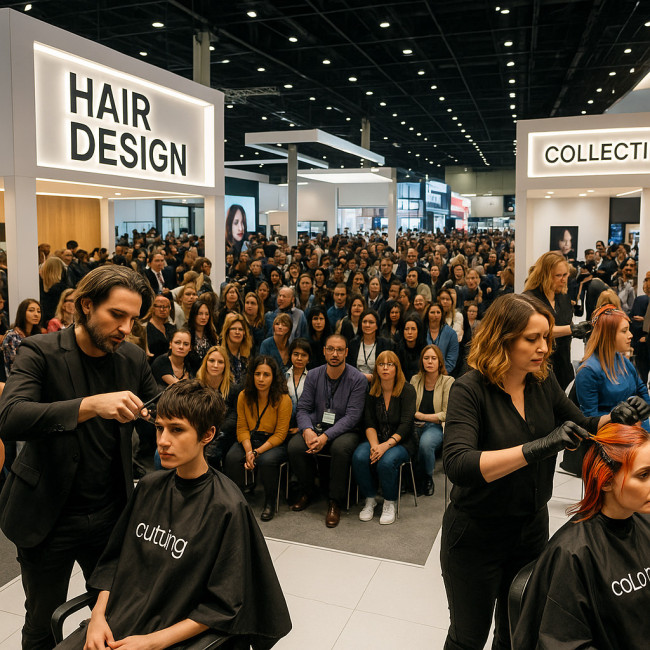 Vue animée d'un salon coiffure professionnel 2025
