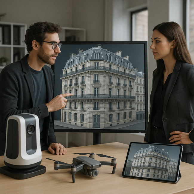 Illustration d'un digital twin 3D consultable en ligne