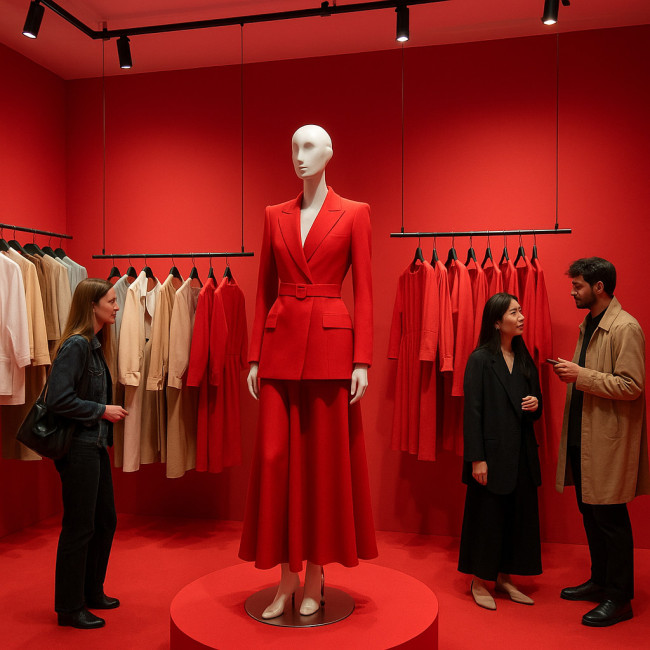Scénographie immersive d'un showroom de styliste