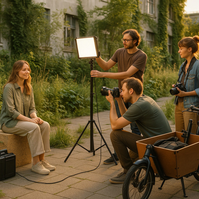 illustration d'une séance photo bas carbone