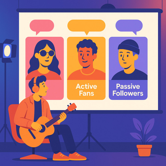 illustration segmentation des fans pour une tournée