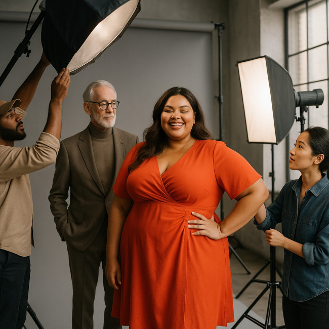 backstage d'un shooting mode inclusif avec modèles divers