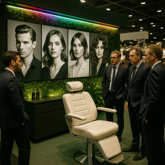 stand de coiffeur premium sur salon professionnel