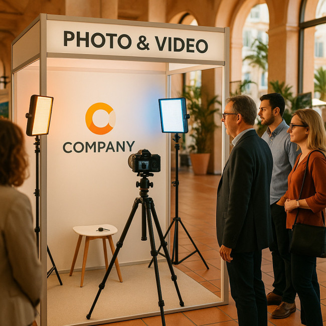stand transformé en mini-studio à Nice