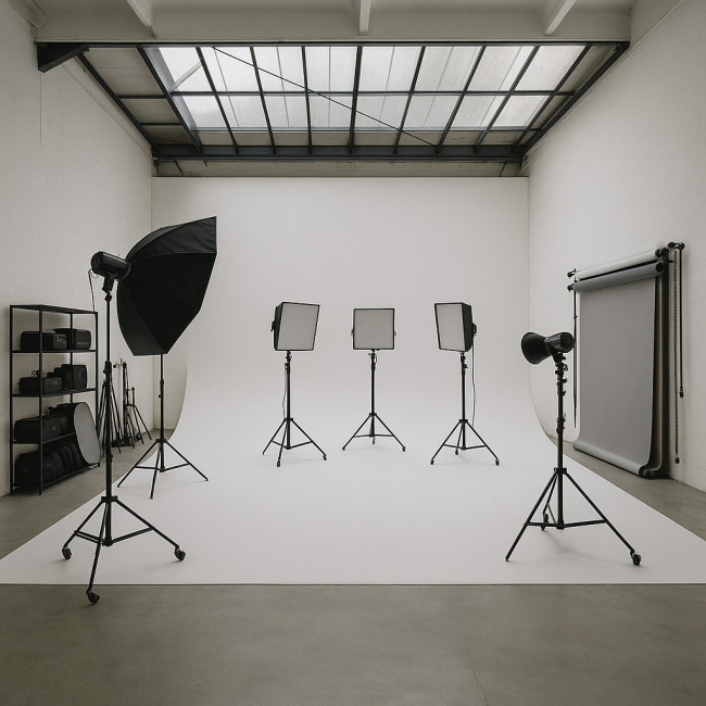intérieur d'un studio photo professionnel à Angers
