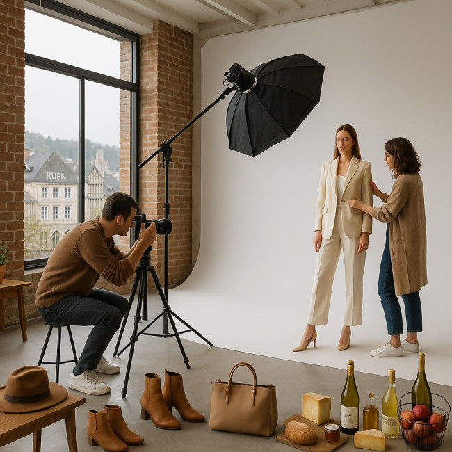 Studio photo éphémère lumineux à Rouen