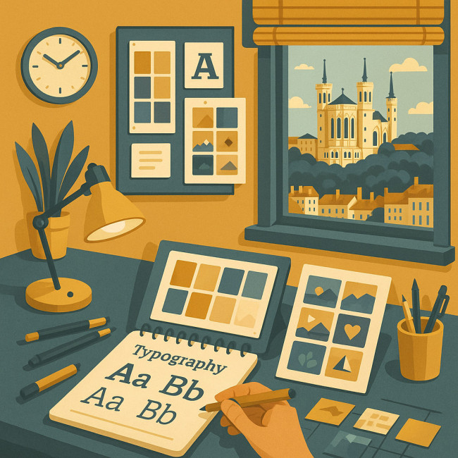 Illustration identité visuelle créateur lyonnais