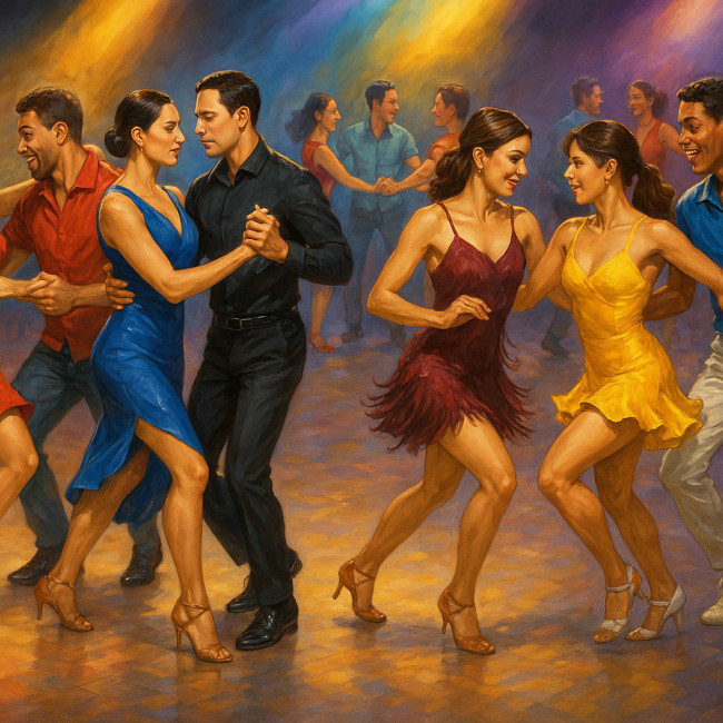 collage des cinq styles de salsa pour événementiel
