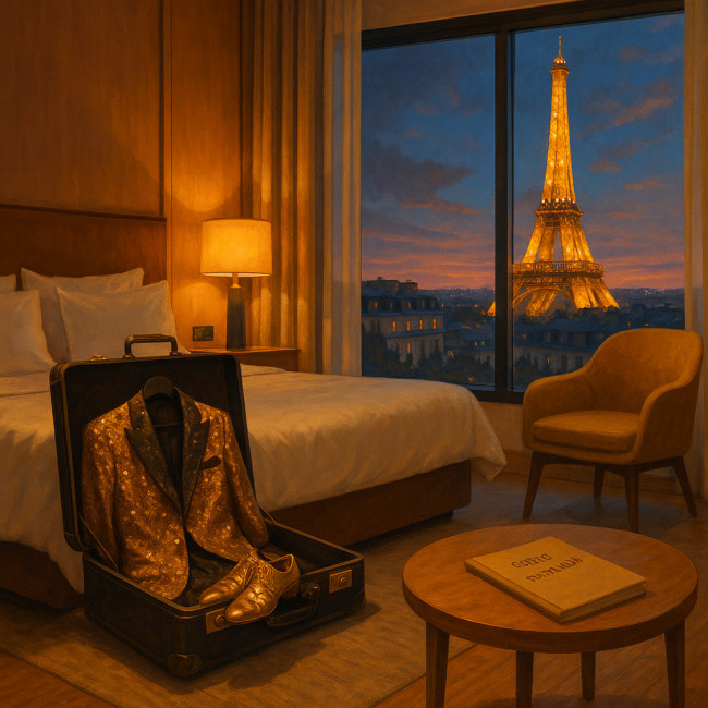 suite d'hôtel design pour artiste international