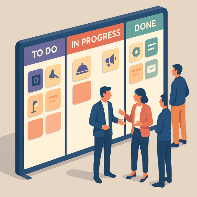 Illustration Kanban planning événementiel