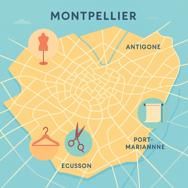 carte des talents créatifs de Montpellier