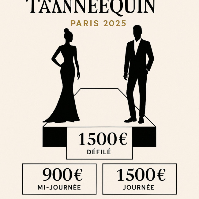 Infographie des fourchettes de prix mannequin 2025 à Paris