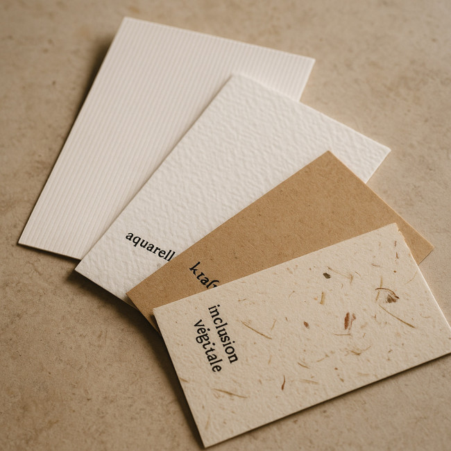 échantillons de textures papier variées